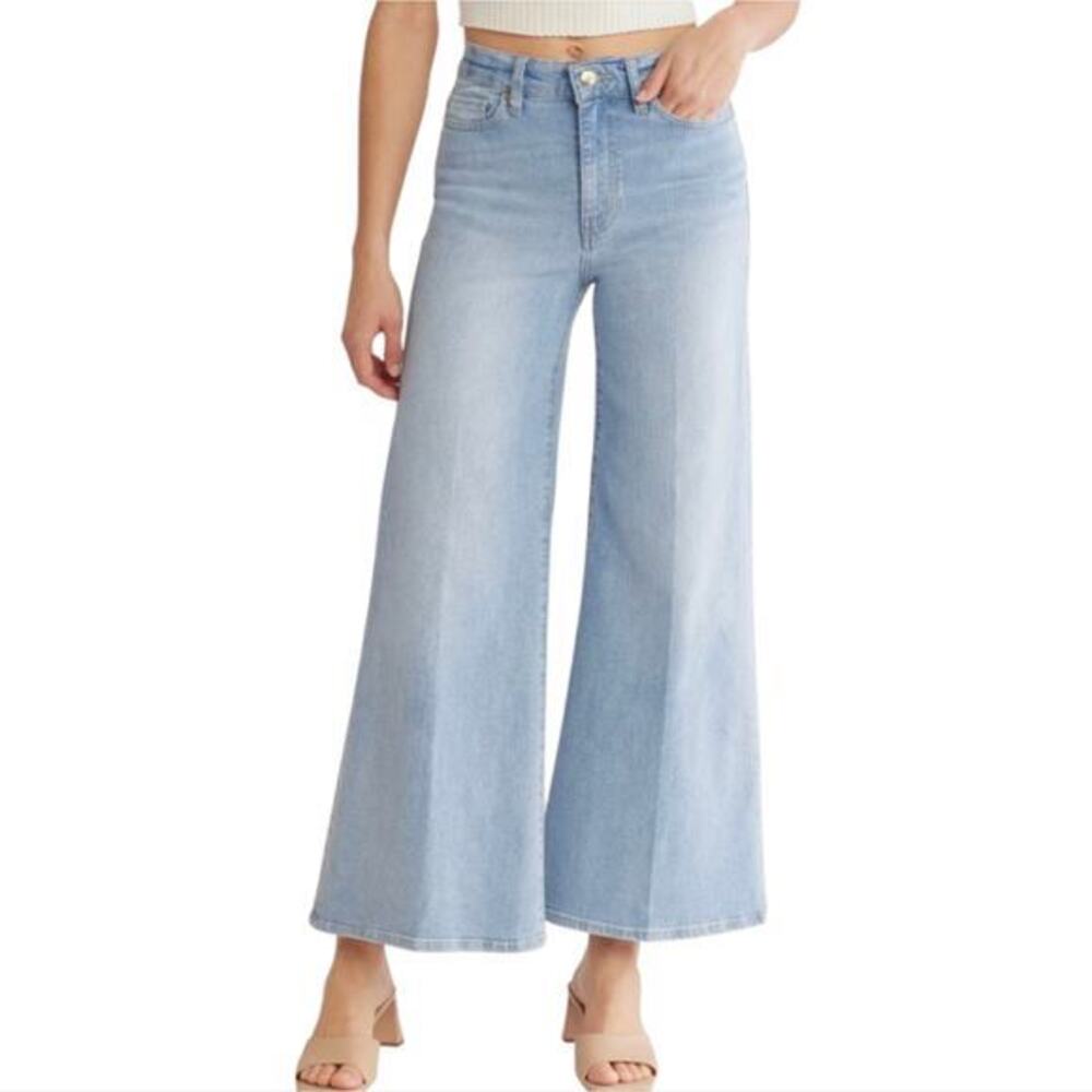 FRAME Le Palazzo Crop LIGHT WASH SUPER HIGH RISE Flare ANKLE Jeans SIZE 30 NEW!